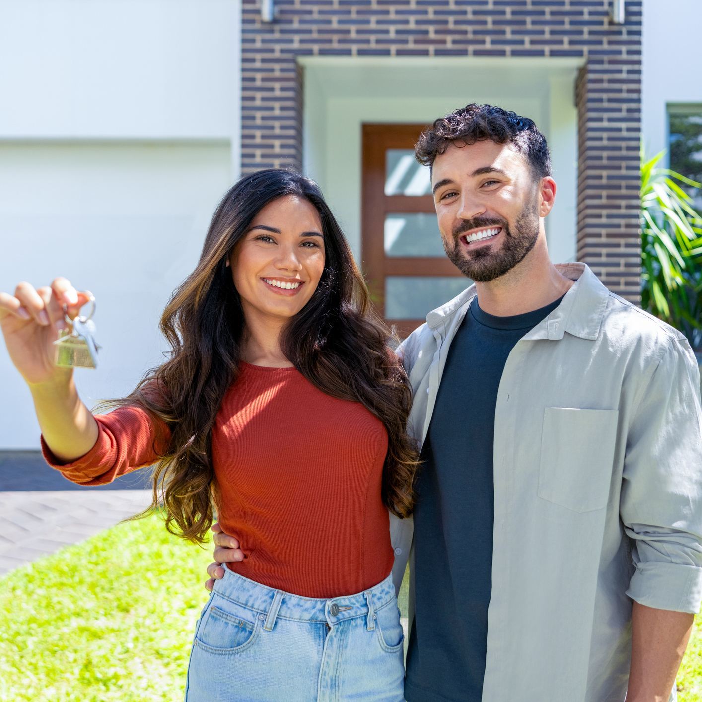 First home buyers with the keys to their Kaiapoi home